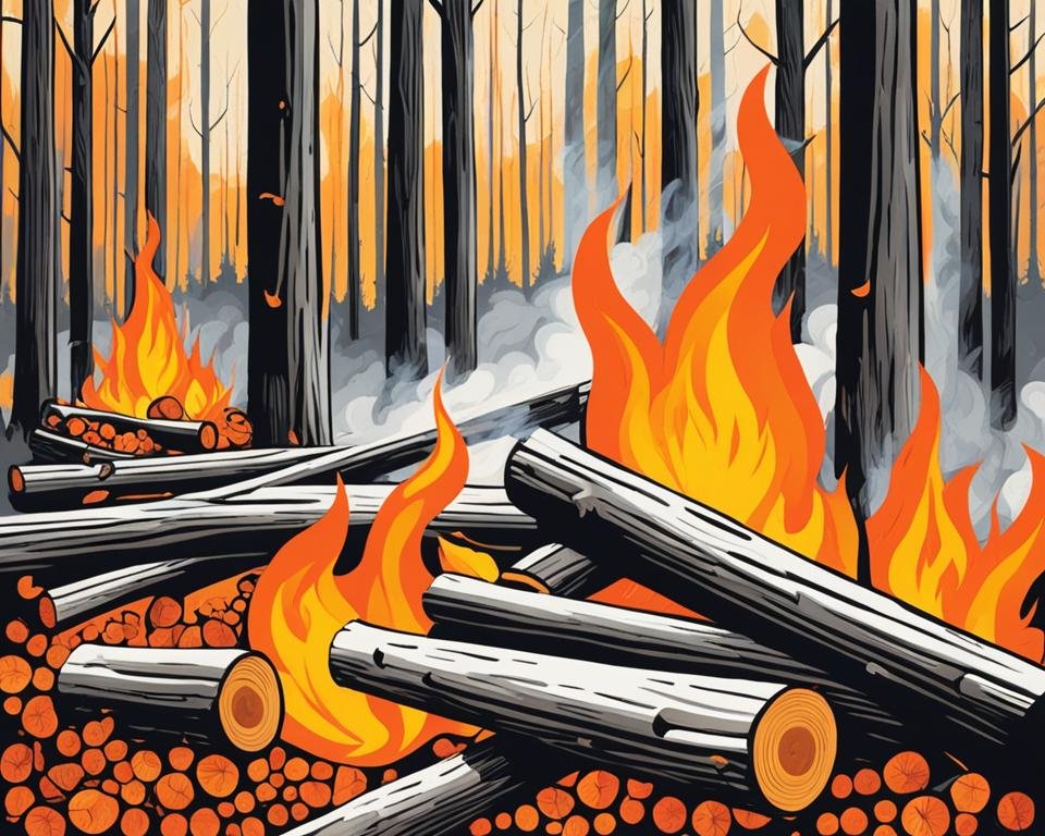 La combustion du peuplier