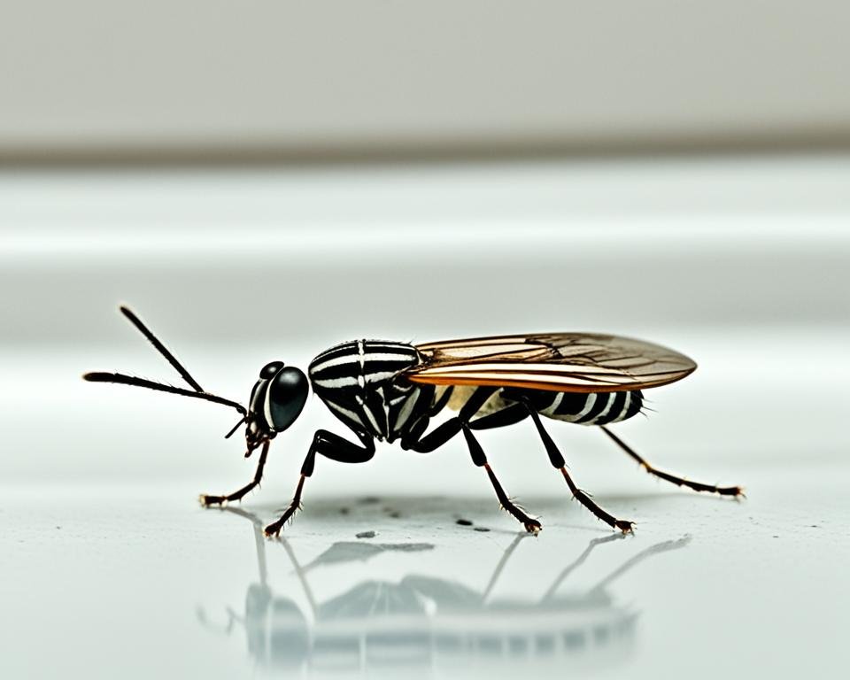 Petit insecte dans la salle de bain