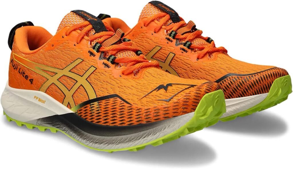 ASICS Fuji Lite 4 Homme Chaussures de Course de Trail Noir Jaune ASICS Fuji Lite 4 Homme Chaussures de Course de Trail Noir Jaune