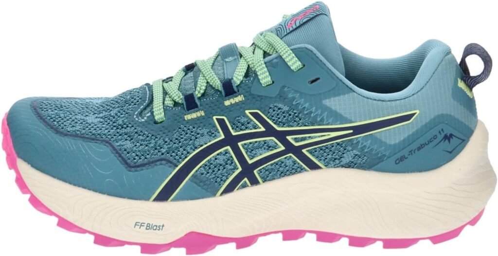 ASICS Fujitrabuco 11 Donna Chaussures de Course de Trail Bleu Jaune