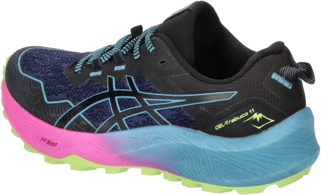 ASICS Fujitrabuco 11 Donna Chaussures de Course de Trail Bleu Jaune ASICS Fujitrabuco 11 Donna Chaussures de Course de Trail Bleu Jaune