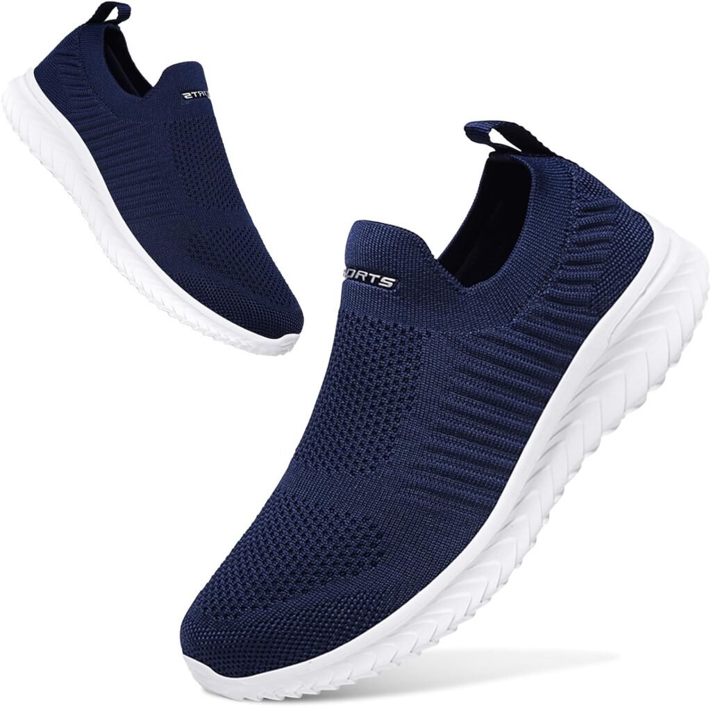 Basket Femme Respirantes Slip on Chaussures de Running Marche Fitness Sneakers