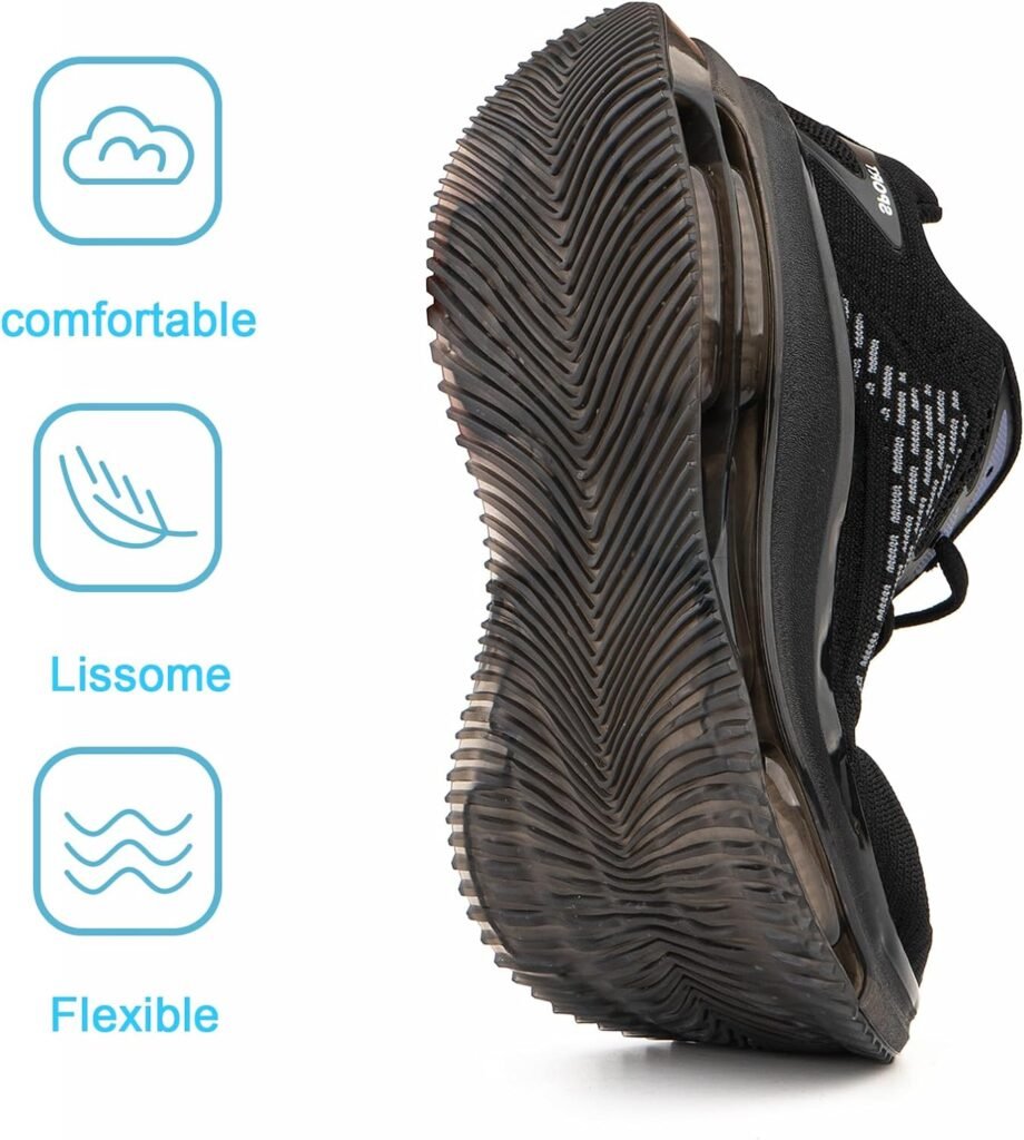 Chaussures de Running Homme Basket Chaussure Sport Marche Course Coussin dair Outdoor Légères Respirantes Antidérapant Noir Bleu Noir Et Rouge 39-48