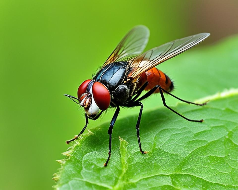 habitudes petite mouche brun-rouge