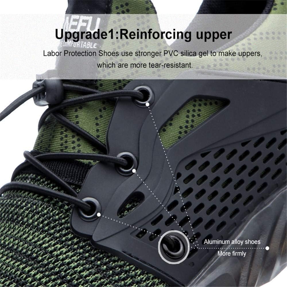 Hitmars Chaussures de Sécurité Hommes Femme Embout Acier Travail Chantier Protection Basket securite Légère Antidérapante Noir Bleu Gris Vert Rose 36-48 EU Hitmars Chaussures de Sécurité Hommes Femme Embout Acier Travail Chantier Protection Basket securite Légère Antidérapante Noir Bleu Gris Vert Rose 36-48 EU