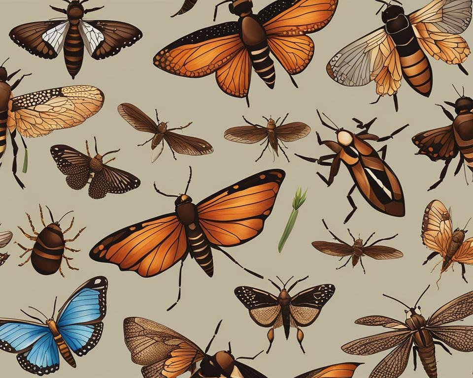 insectes marron avec des ailes dans le jardin insectes marron avec des ailes dans le jardin