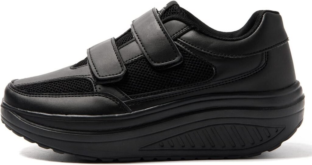 JOMIX Chaussures à Bascule Femme Chaussures de Sport Orthopédique Baskets Chaussures de Randonnée pour Femme Marche Gymnastique Lacets Fermeture