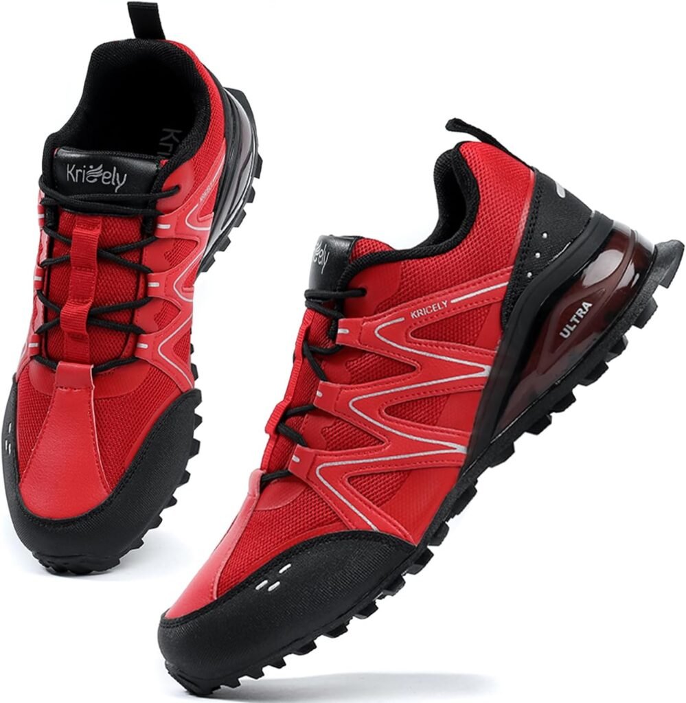 Kricely Chaussures Trail Homme Chaussures Running Homme Chaussures de Randonnée Antidérapantes Outdoor Fitness Chaussures de Marche Homme Kricely Chaussures Trail Homme Chaussures Running Homme Chaussures de Randonnée Antidérapantes Outdoor Fitness Chaussures de Marche Homme