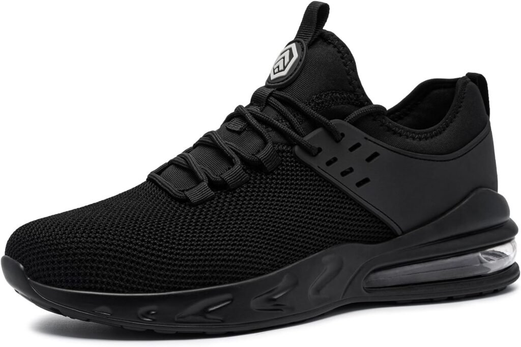 LARNMERN Chaussures de Sécurité Hommes Antidérapant Chaussures Travail Embout en Acier Legeres Respirantes Basket de Securite Coussin dair Confortables Industrielles