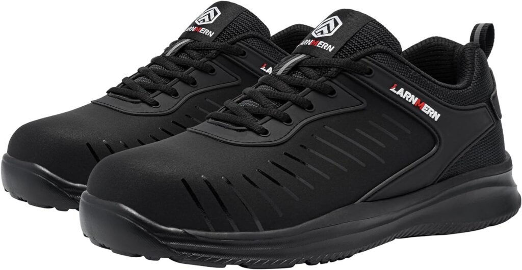 LARNMERN Chaussures de Sécurité Hommes Femme Anti-Piercing Baskets de Sécurité Embout en Acier Réfléchissant Chaussure de Travail Légere Respirant