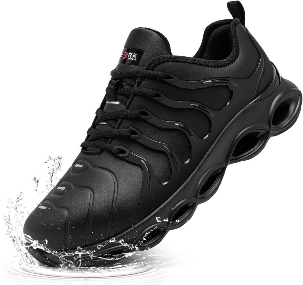 LARNMERN Chaussures de Sécurité Hommes Femme Imperméables Amorti Légere Chaussures de Travail Confort Mode Embout Acier Anti-Smashing Baskets de Sécurité