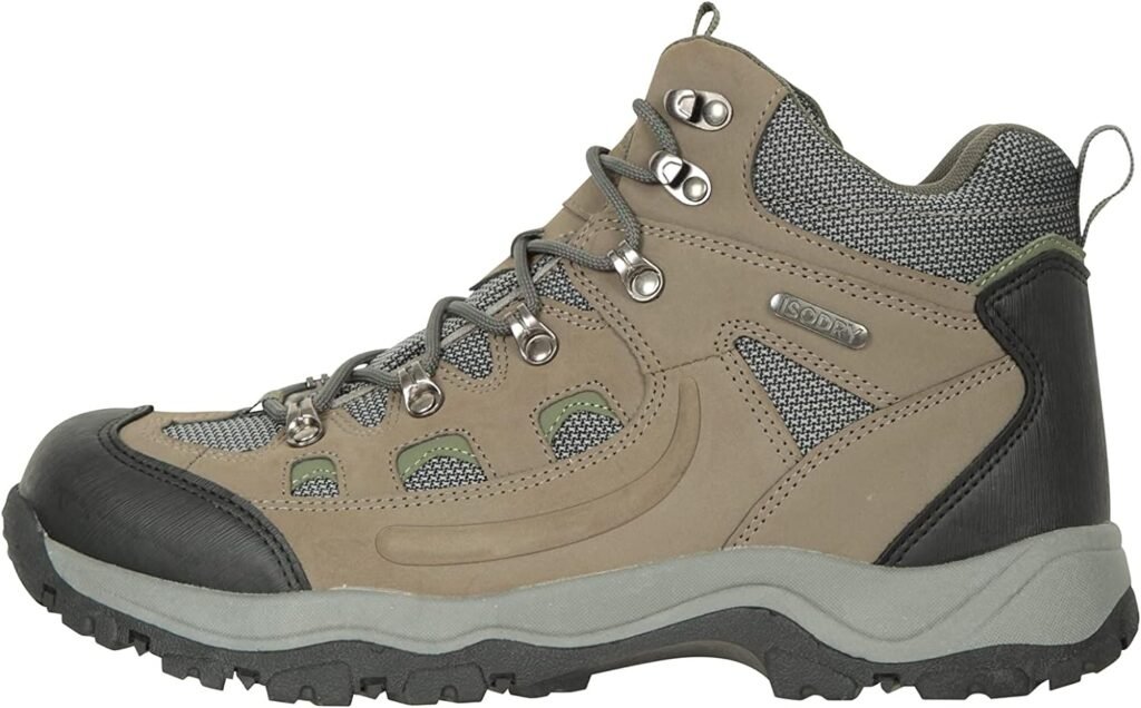 Mountain Warehouse Boots hommes Adventurer - Chaussures imperméables, textile  synthétique, adhérence supplémentaire - Chaussures pour la randonnée et les treks