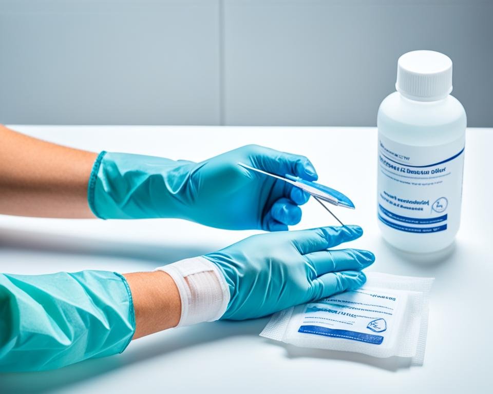 préparation avant le retrait des Steri-Strips