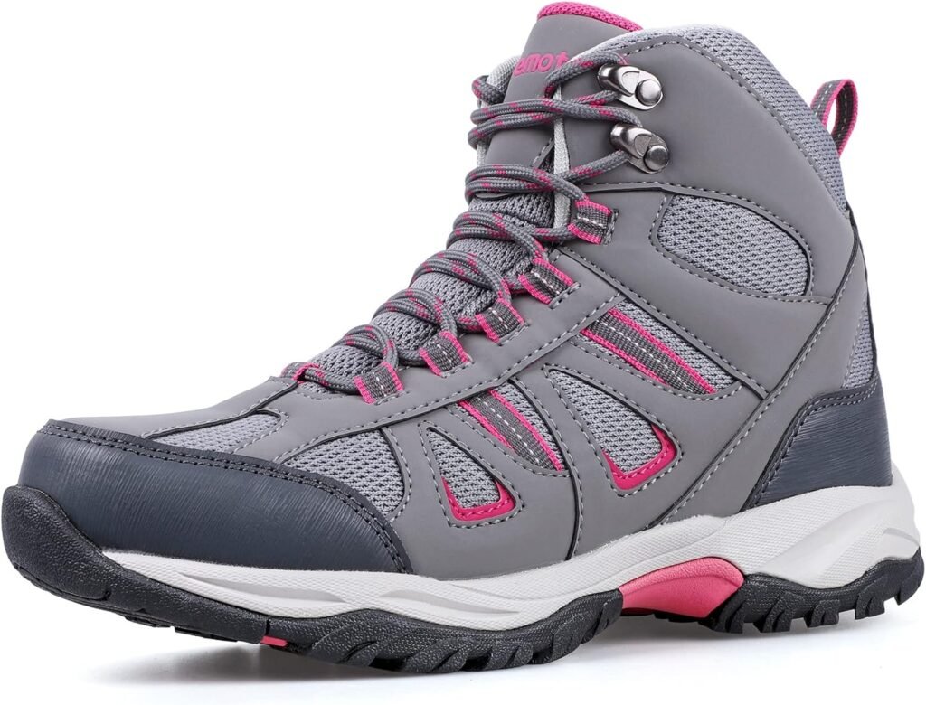 riemot Chaussures de randonnée imperméables pour Femme, Gris Rose, 37 EU riemot Chaussures de randonnée imperméables pour Femme, Gris Rose, 37 EU
