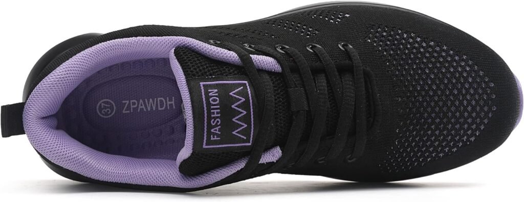 ZPAWDH Femme Air Baskets Chaussures de Sports Outdoor Shock Absorbing Running Fitness Léger Sneakers