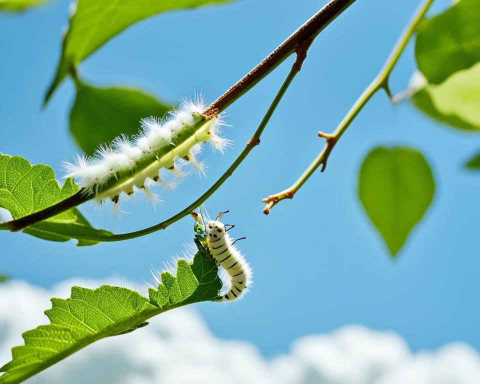 Le cycle de vie de la petite chenille blanche