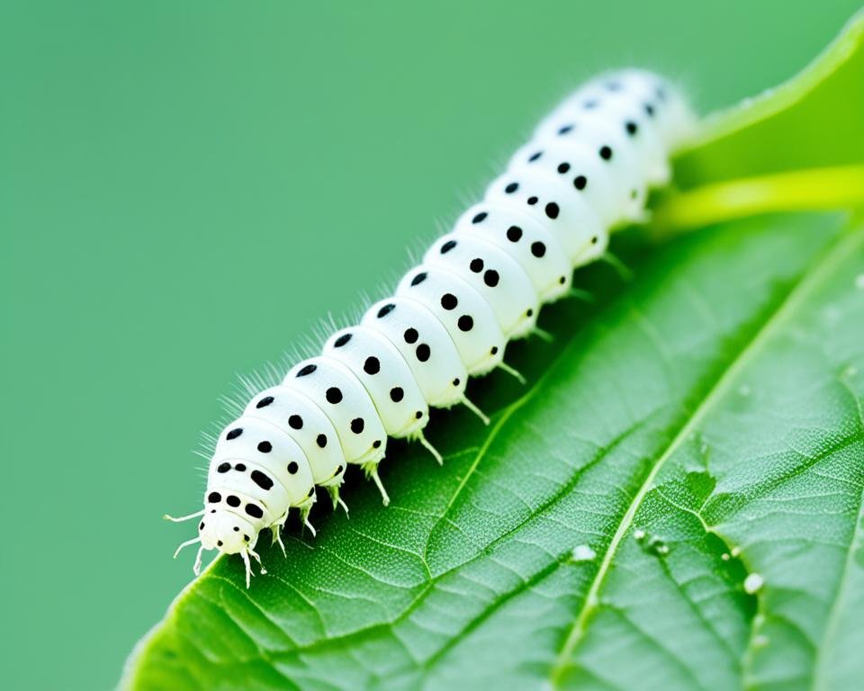 Petite chenille blanche