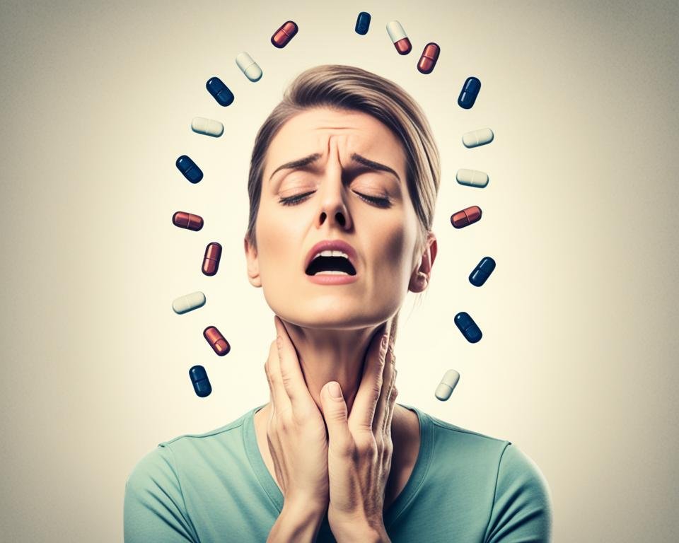 cachet coincé dans la gorge