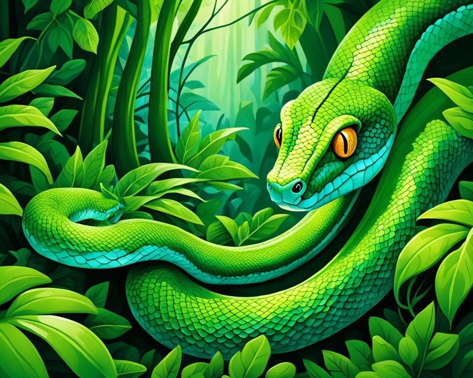 serpent vert serpent vert